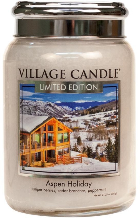 Świeca zapachowa w słoiku - Village Candle Aspen Holiday Glass Jar — Zdjęcie N1