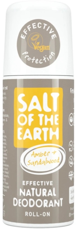 Naturalny dezodorant w kulce Bursztyn i drzewo sandałowe - Salt Of The Earth Amber & Sandalwood Natural Roll-On Deo — Zdjęcie N1
