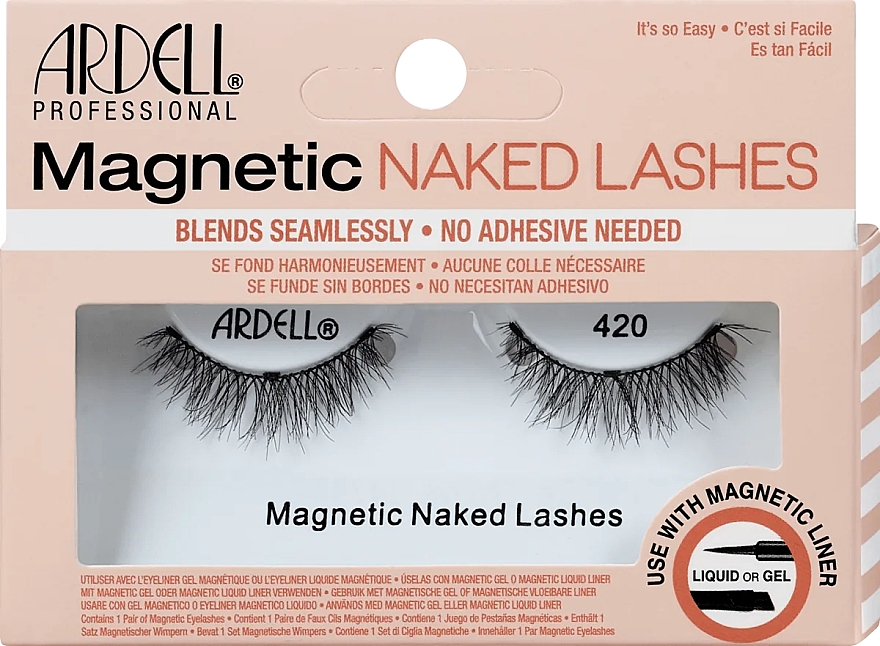 Sztuczne rzęsy - Ardell Magnetic Naked Lashes 420 Black  — Zdjęcie N1