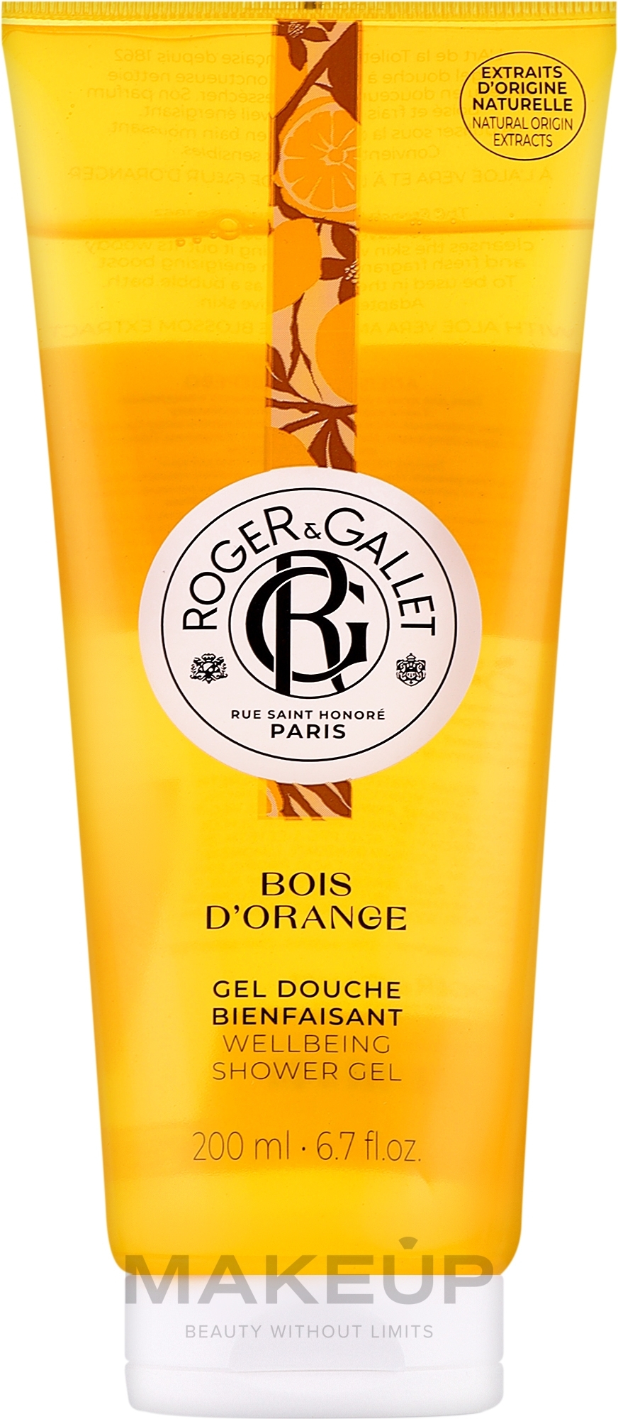 Roger&Gallet Bois D'Orange Wellbeing Shower Gel - Żel pod prysznic — Zdjęcie 200 ml