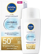 Przeciwsłoneczny fluid do twarzy - NIVEA Sun UV Face Specialist Invisible Daily Fluid SPF 50+ — Zdjęcie N1