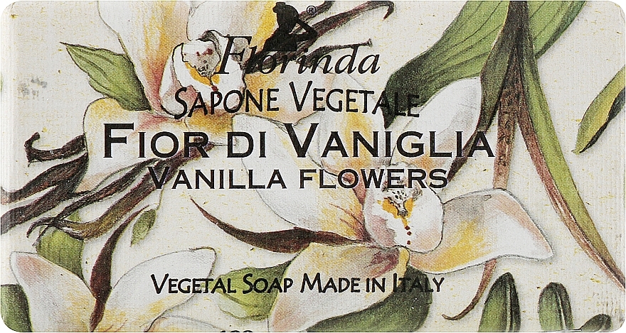 Naturalne mydło Kwiaty wanilii - Florinda Sapone Vegetale Vanilla Flowers — Zdjęcie N1