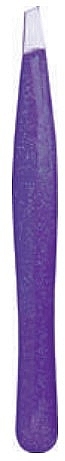 Prosta pęseta ze stali nierdzewnej, 9,2 cm, błyszcząca fioletowa - Titania — Zdjęcie N2
