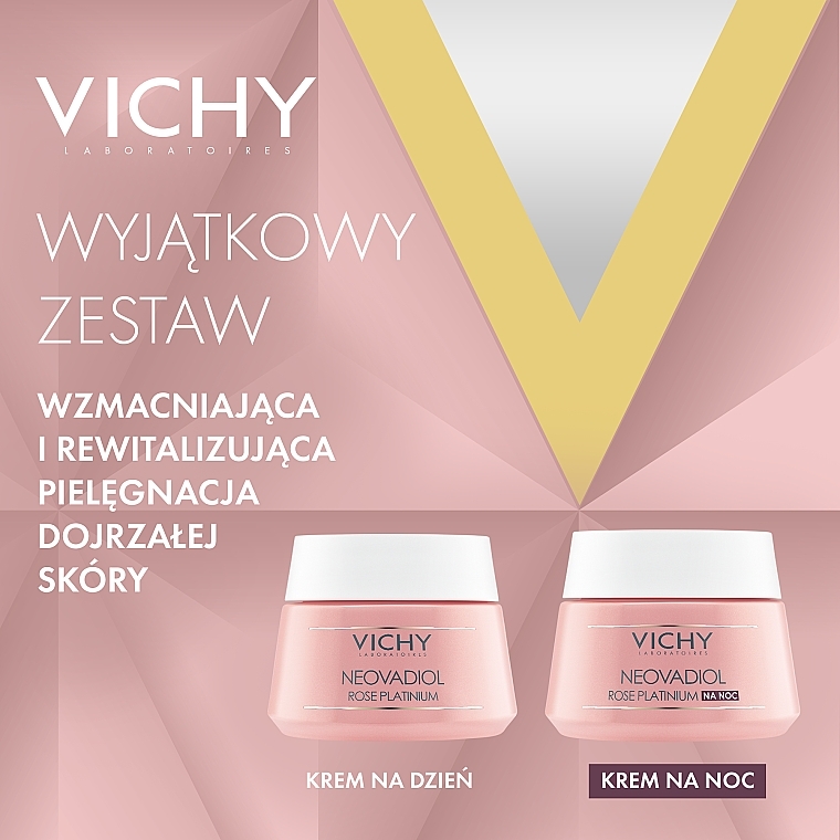 Zestaw do pielęgnacji twarzy - Vichy Neovadiol Rose Platinium (d/cr/50ml + n/cr/50ml) — Zdjęcie N5