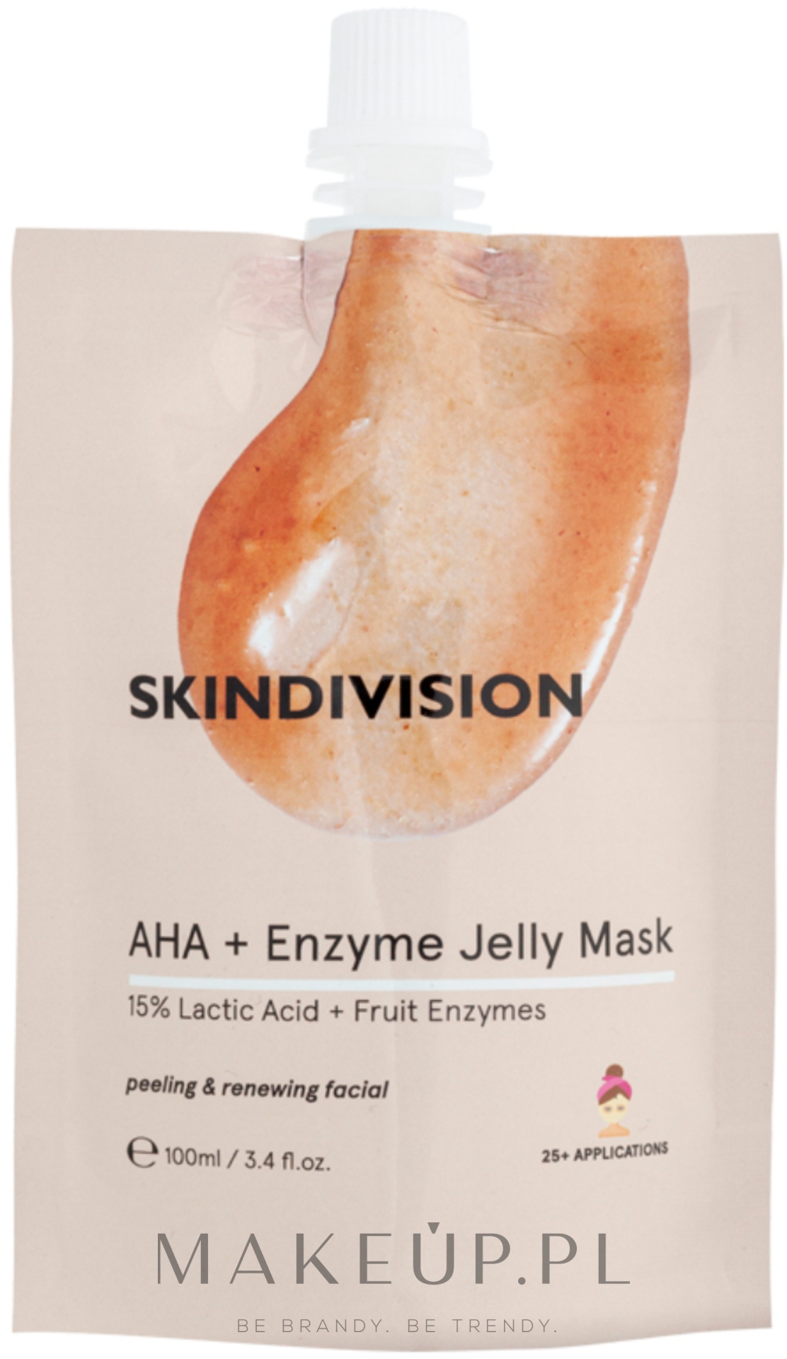 Żelowa maska ​​złuszczająca z kwasem AHA - SkinDivision AHA + Enzyme Jelly Mask — Zdjęcie 100 ml