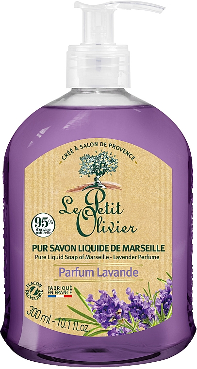 Lawendowe mydło w płynie - Le Petit Olivier Pure Liquid Soap of Marseille Lavender Perfume — Zdjęcie N1