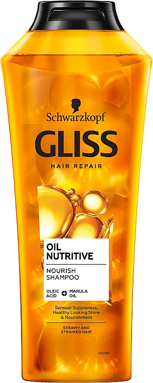 Szampon do długich włosów ze skłonnością do rozdwajania się - Gliss Kur Oil Nutritive Shampoo
