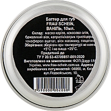 Masło do ust Wanilia - Frau Schein Lip Batter Vanilla — Zdjęcie N2