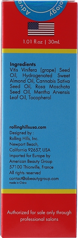 PRZECENA! Organiczny olej konopny z dodatkiem kompleksu olejów - Rolling Hills Organic Cannabis Oil * — Zdjęcie N2