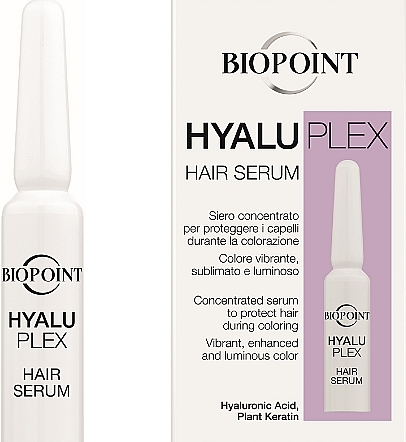 Skoncentrowane serum chroniące włosy podczas zabiegu koloryzacji - Biopoint Hyaluplex Hair Serum — Zdjęcie N2
