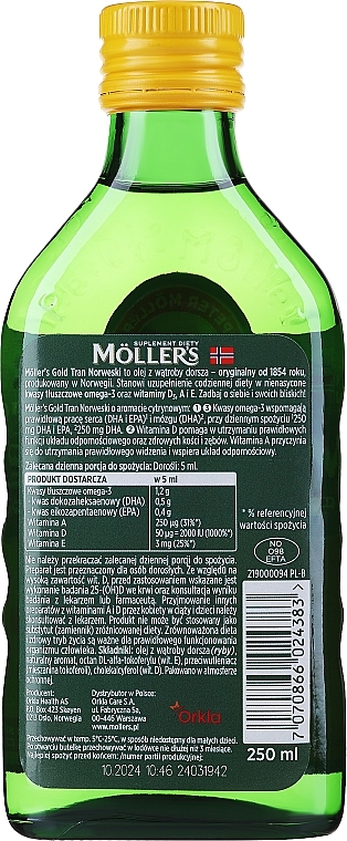 Tran norweski w płynie - Mollers — Zdjęcie N2