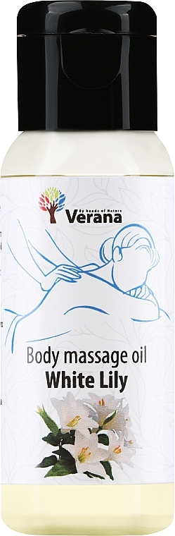 Olejek do masażu ciała White Lily Flower - Verana Body Massage Oil — Zdjęcie N1