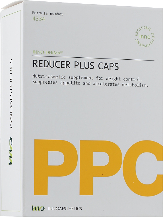 Suplement diety wspomagający odchudzanie i redukcję tkanki tłuszczowej - Innoaesthetics Inno-Caps Reducer Plus — Zdjęcie N1