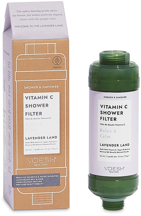 Filtr pod prysznic z witaminą C Lawenda - Voesh Vitamin C Shower Filter Lavender Land — Zdjęcie N1