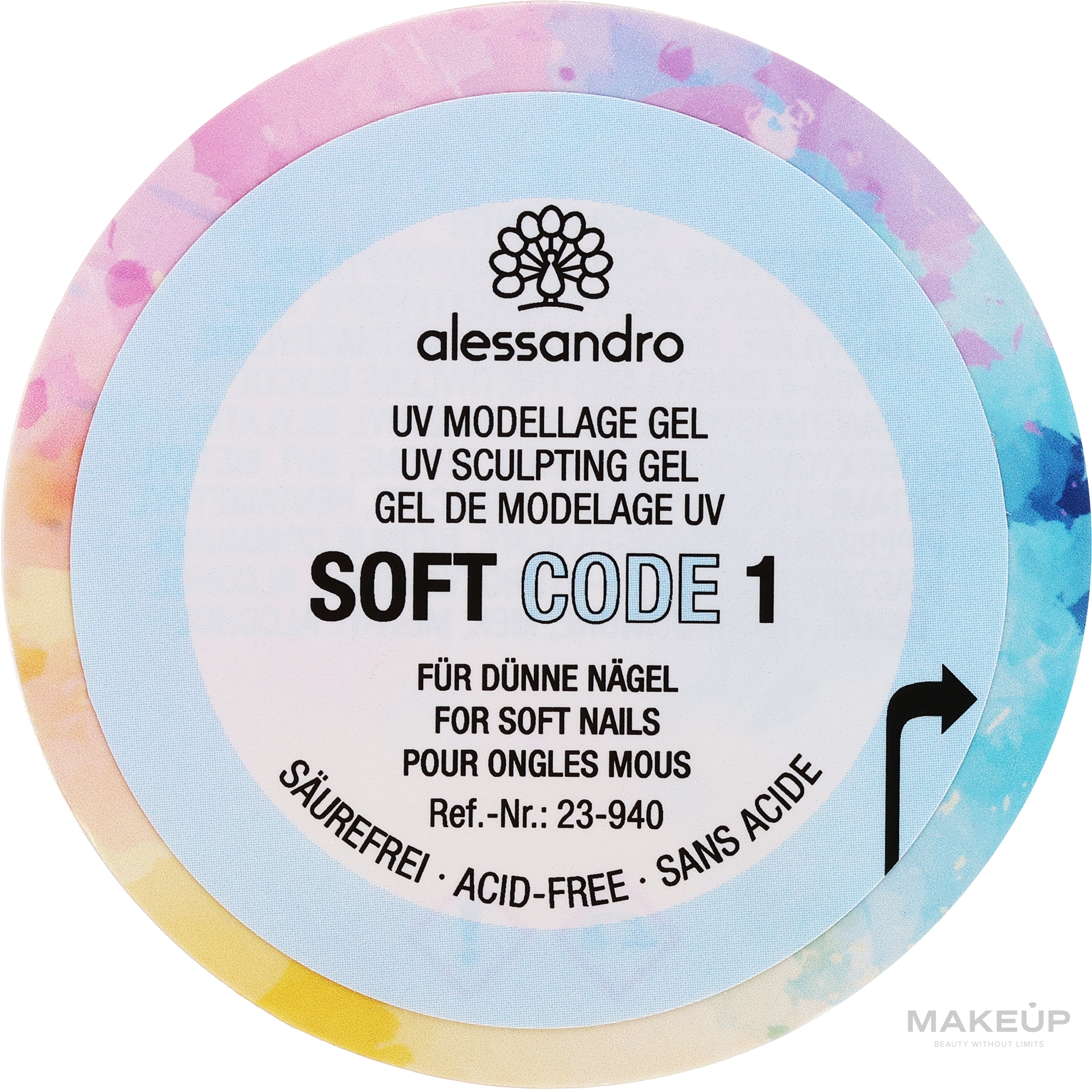 Żel do paznokci - Alessandro International Soft Code Gel 1 — Zdjęcie 50 g