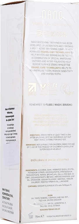 PRZECENA! Wybielająca pasta do zębów - WhiteWash Laboratories Nano Whitening Toothpaste * — Zdjęcie N1