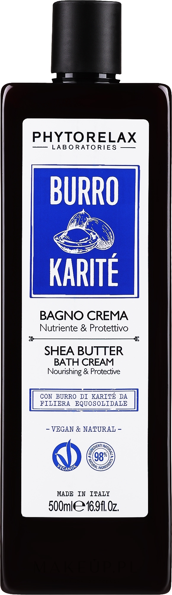 Pieniący się krem do kąpieli - Phytorelax Laboratories Shea Butter Foaming Bath Cream — Zdjęcie 500 ml