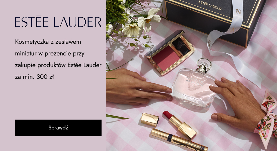 Kosmetyczka z zestawem miniatur w prezencie przy zakupie produktów Estée Lauder za min. 300 zł.