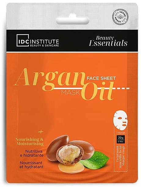 Maseczka do twarzy Olej arganowy - IDC Institute Argan Oil Ultra Fine Face Mask — Zdjęcie N1