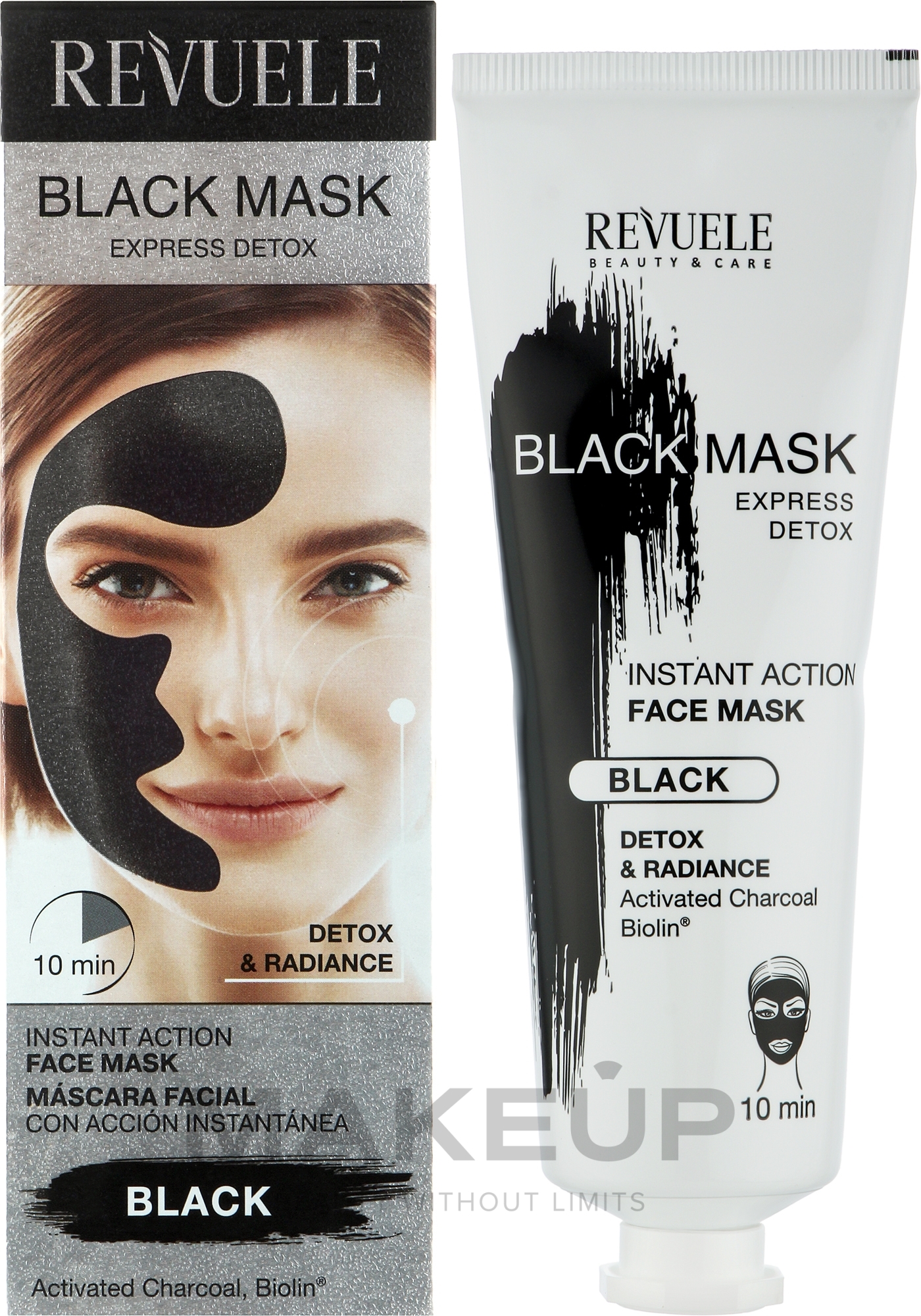 Czarna maseczka do twarzy - Revuele Express Detox Black Mask — Zdjęcie 80 ml