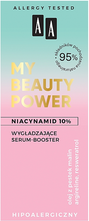 Wygładzające serum-booster do twarzy Niacynamid 10% - AA My Beauty Power Niacinamide 10% Smoothing Serum-Booster — Zdjęcie N3