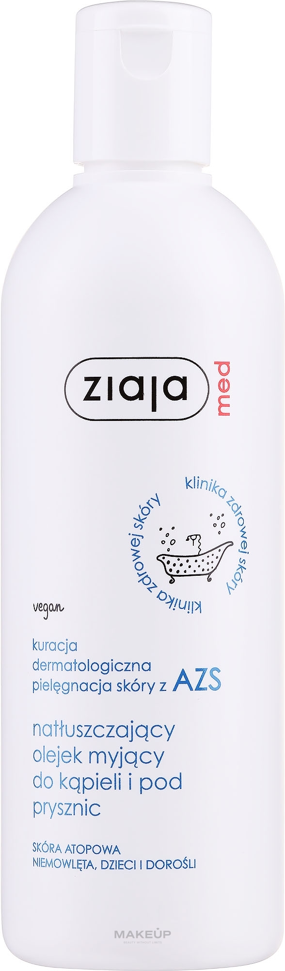 Natłuszczający olejek myjący do ciała - Ziaja Med Kuracja dermatologiczna AZS — Zdjęcie 270 ml