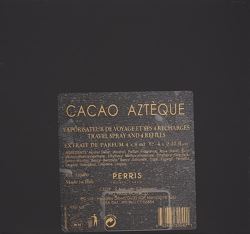 Perris Monte Carlo Cacao Azteque - Zestaw (perfume/4x8ml + perfume case) — Zdjęcie N4