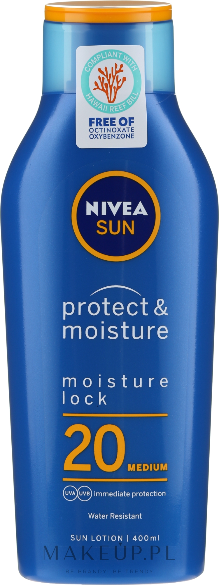 Nawilżający balsam do opalania - NIVEA SUN Protect & Moisture Sun Lotion SPF20 — Zdjęcie 400 ml