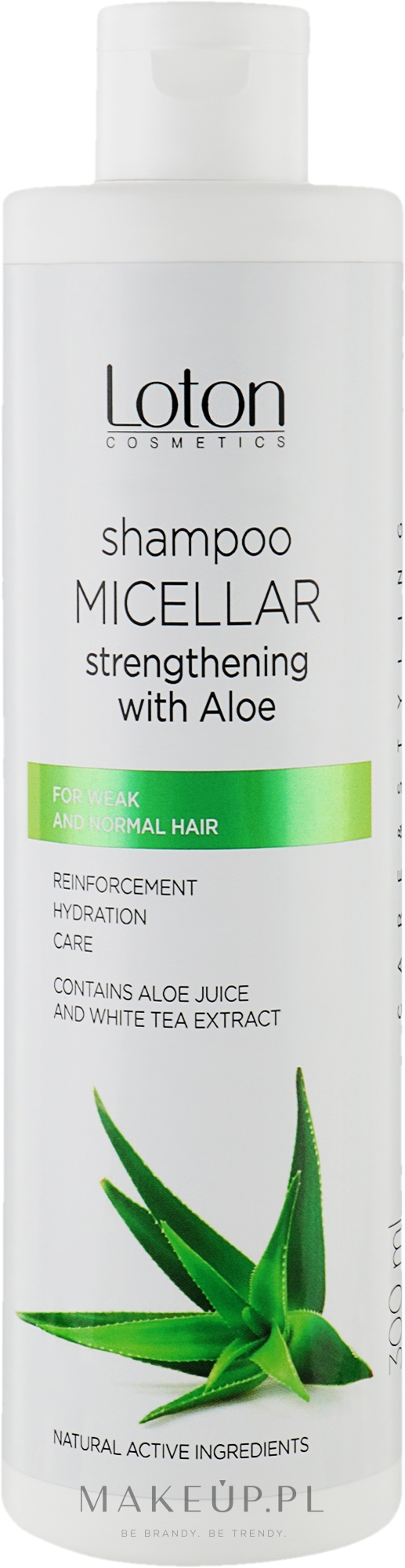 Wzmacniający szampon micelarny z aloesem do włosów osłabionych i normalnych - Loton — Zdjęcie 300 ml