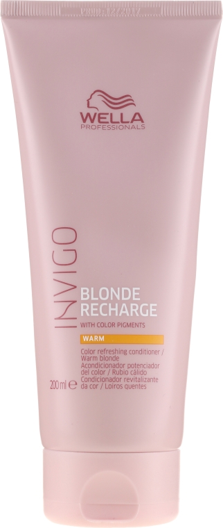 Odżywka odświeżająca kolor włosów w ciepłych odcieniach blondu - Wella Professionals Invigo Blonde Recharge Conditioner For Warm Blonde
