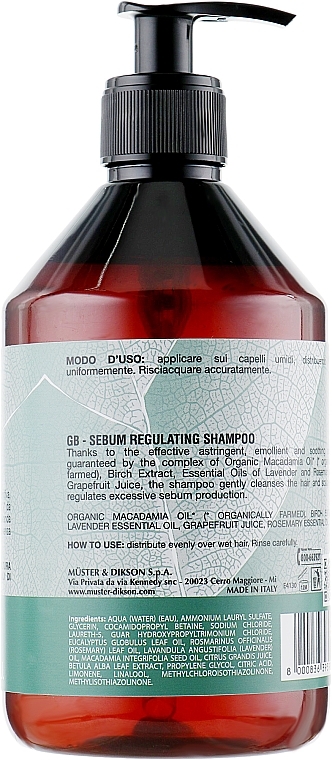 Szampon seboregulujący do wszystkich rodzajów włosów - EveryGreen Rebalancing Shampoo Seboregolatore — Zdjęcie N2