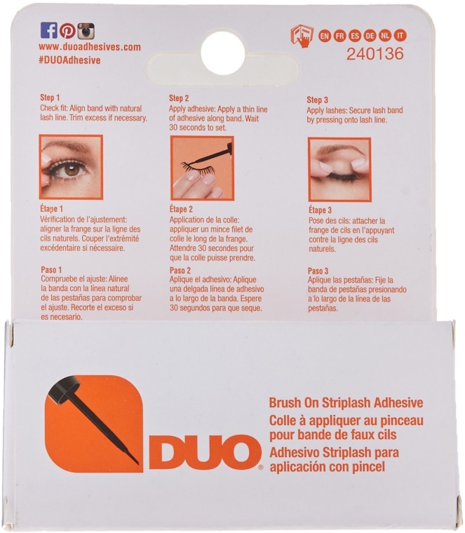 Klej do sztucznych rzęs - Duo Dark Brush On Adhesive — Zdjęcie N2