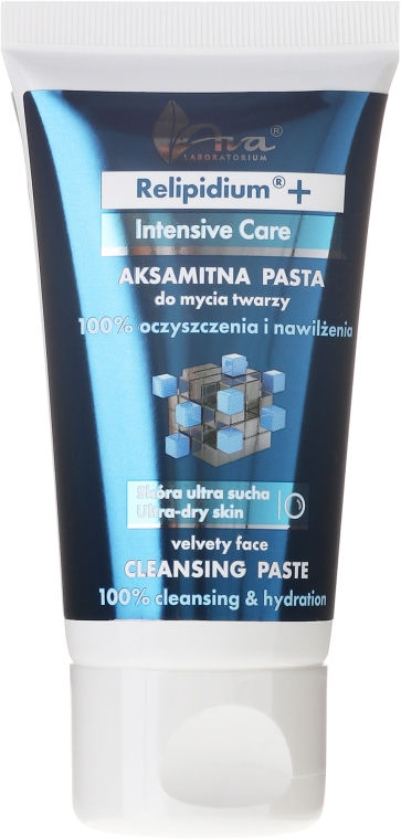 Aksamitna pasta do mycia twarzy - AVA Laboratorium Relipidium+ Intensive Care — Zdjęcie N2