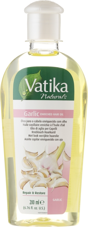 Olejek do włosów z czosnkiem - Dabur Vatika Garlic Enriched Hair Oil — Zdjęcie N1