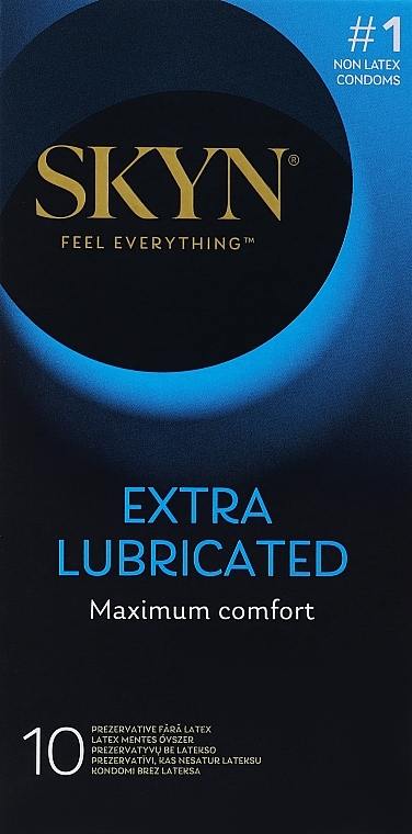 Prezerwatywy bez lateksu, 10 szt - Skyn Extra Lubricated — Zdjęcie N1