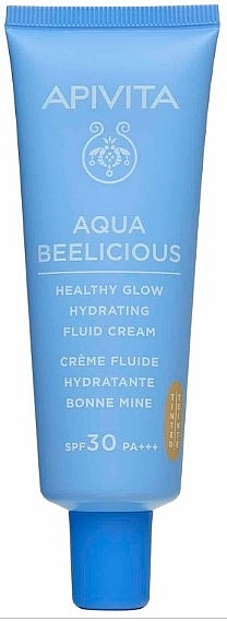 Tonizujący krem-płyn do twarzy - Apivita Aqua Beelicious Healthy Glow Hydrating Tinted Fluid Cream SPF30 — Zdjęcie N1