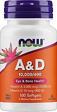 Kup Suplement diety Witaminy A i D - Now Foods A&D Eye & Bone Health