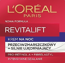 Krem na noc z elastyną przeciw zmarszczkom - L'Oreal Paris Revitalift Night Cream — Zdjęcie N9
