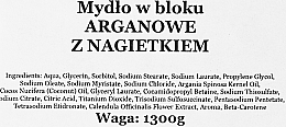 Naturalne glicerynowe mydło ręcznie robione Olej arganowy i nagietkowy - E-Fiore — Zdjęcie N3