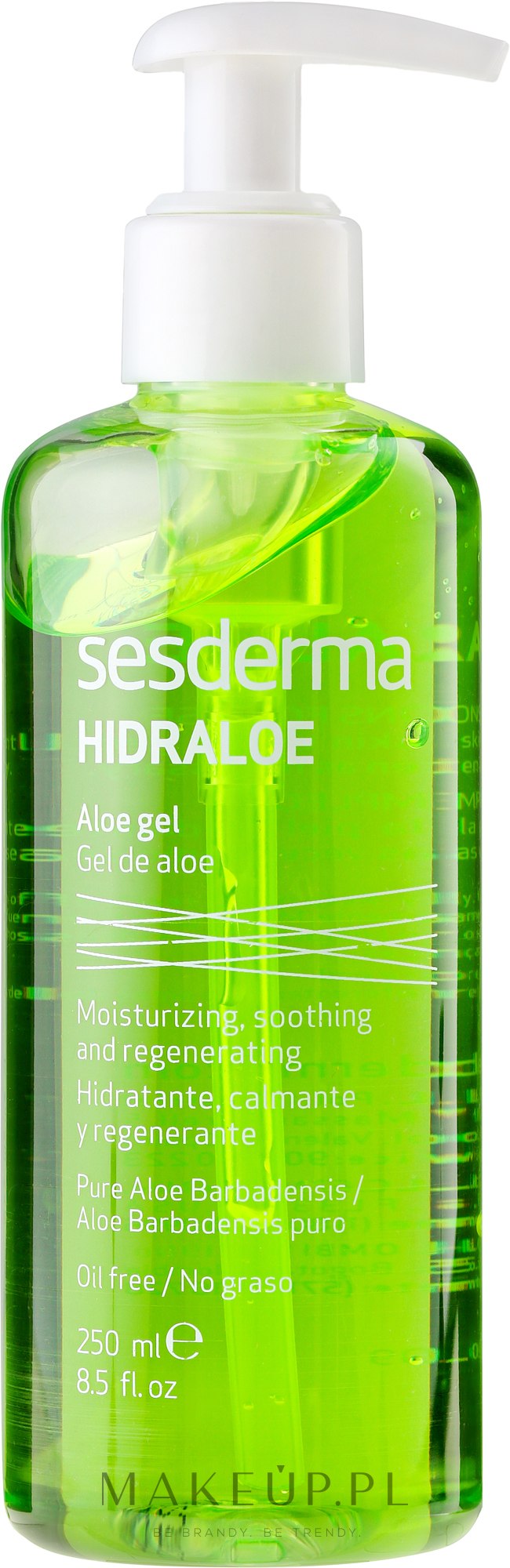 Nawilżająco-kojący regenerujący żel aloesowy do twarzy i ciała - SesDerma Laboratories Hidraloe Aloe Gel — Zdjęcie 250 ml