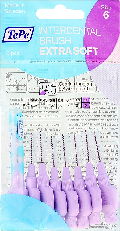 Szczoteczka międzyzębowa - TePe Interdental Brushes Extra Soft 1.1 mm — Zdjęcie N1