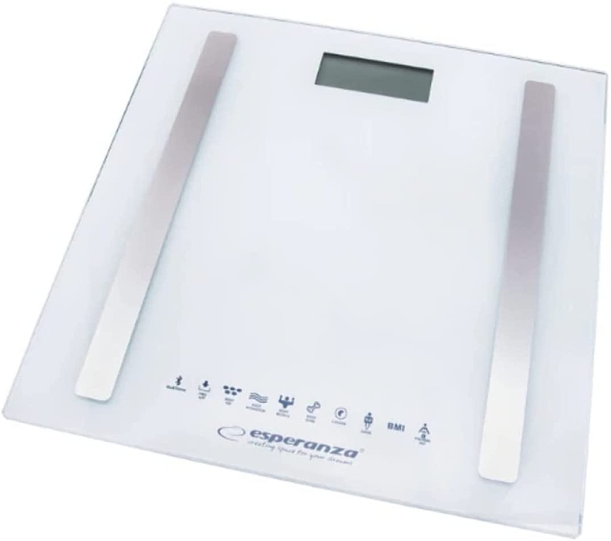 Waga diagnostyczna, biała - Esperanza 8 In 1 Bluetooth Bathroom Scale B.Fit EBS016W — Zdjęcie N1