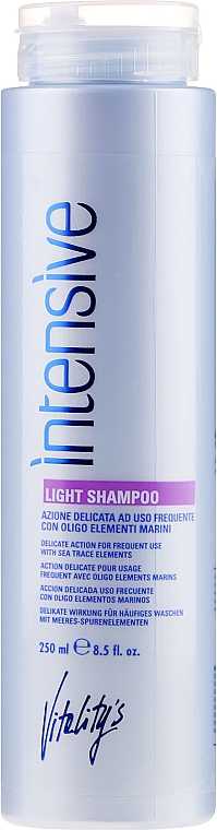 Delikatny szampon z oligoelementami morskimi do częstego stosowania - Vitality’s Intensive Light Shampoo