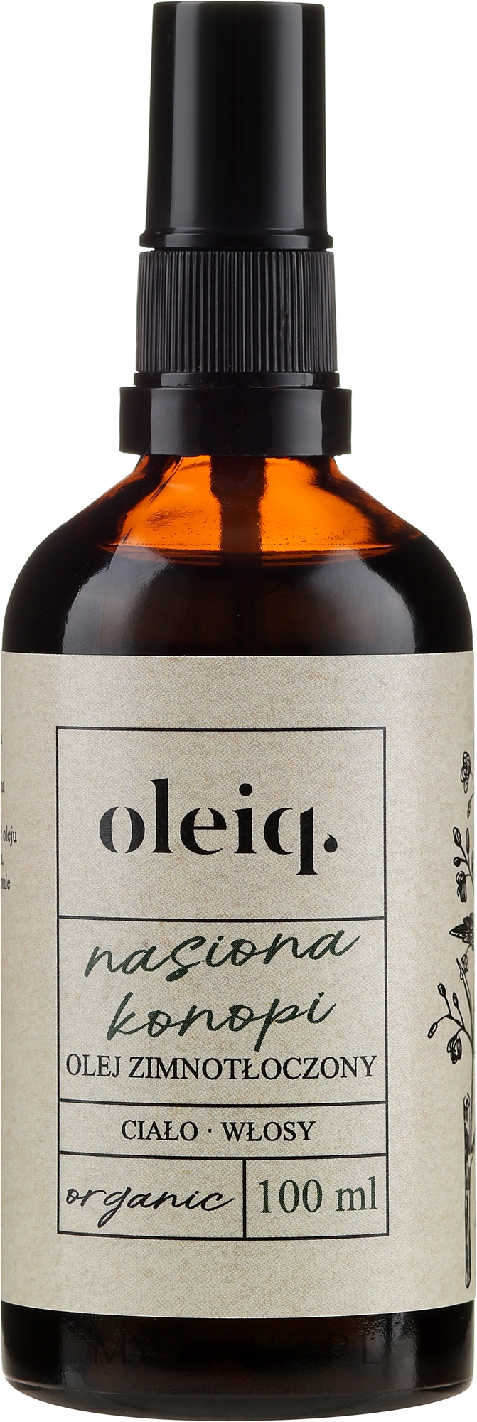 Olej z nasion konopi do ciała i włosów - Oleiq — Zdjęcie 100 ml
