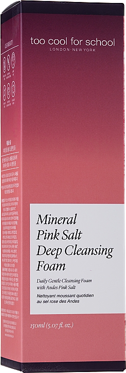 Głęboko oczyszczająca pianka do mycia twarzy z różową solą - Too Cool For School Mineral Pink Salt Deep Cleansing Foam — Zdjęcie N2