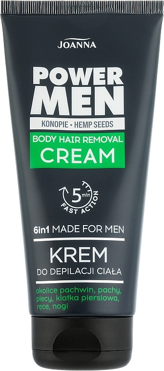 Krem do depilacji dla mężczyzn - Joanna Power Men Body Hair Removal Cream — Zdjęcie N1