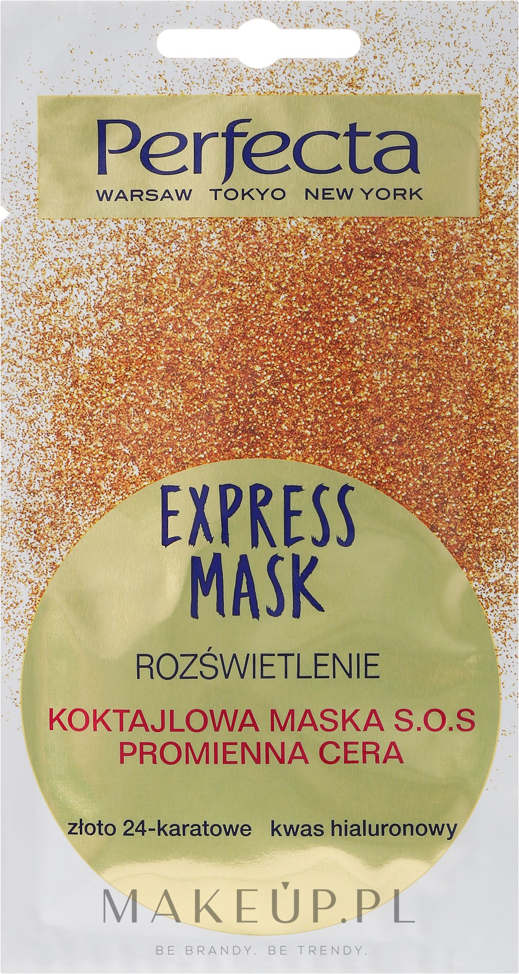 Koktajlowa maska SOS Rozświetlenie i promienna cera - Perfecta Express Mask — Zdjęcie 8 ml