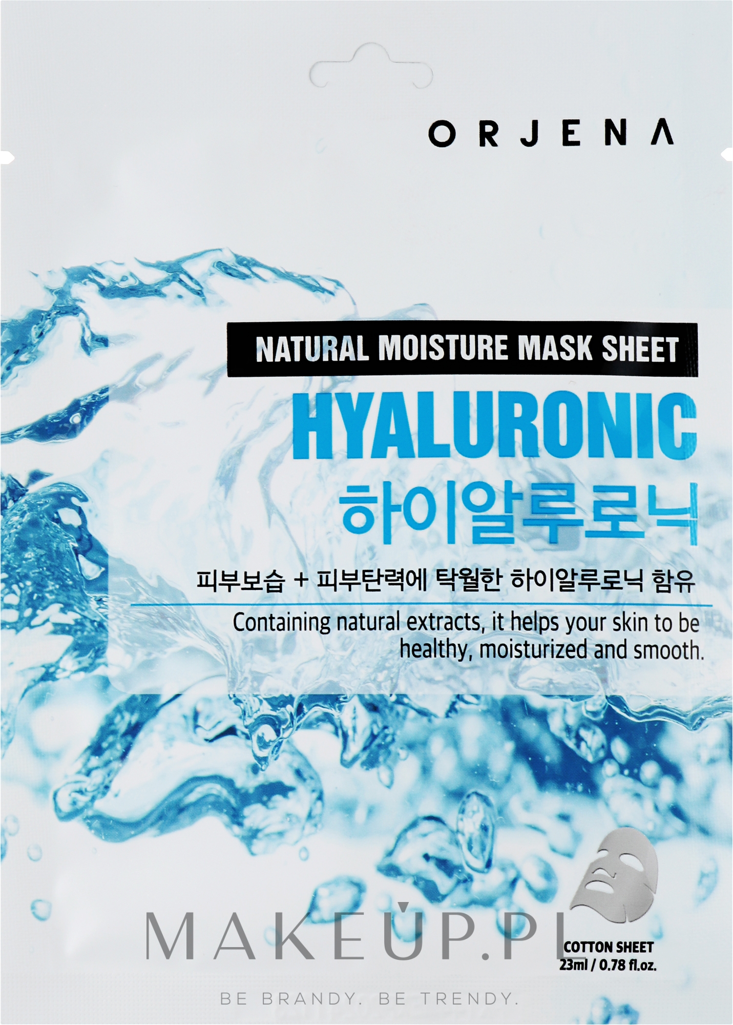 Maska do twarzy w płachcie z kwasem hialuronowym - Orjena Natural Moisture Hyaluronic Mask Sheet — Zdjęcie 23 ml