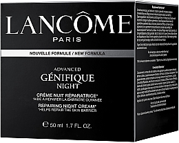 Regenerujący krem do twarzy na noc przywracający funkcje ochronne skóry - Lancome Advanced Genifique Night — Zdjęcie N2