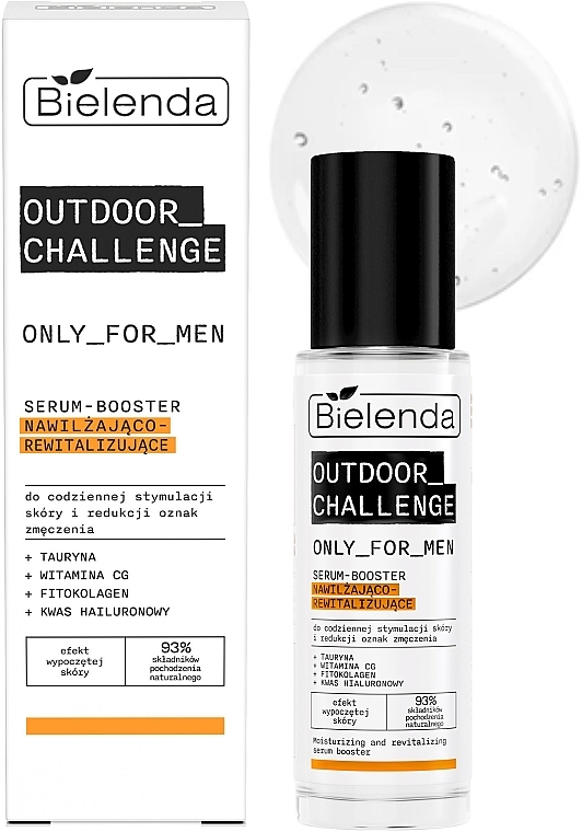 Nawilżające i regenerujące serum wzmacniające dla mężczyzn - Bielenda Only For Men Outdoor Challenge Serum — Zdjęcie N1